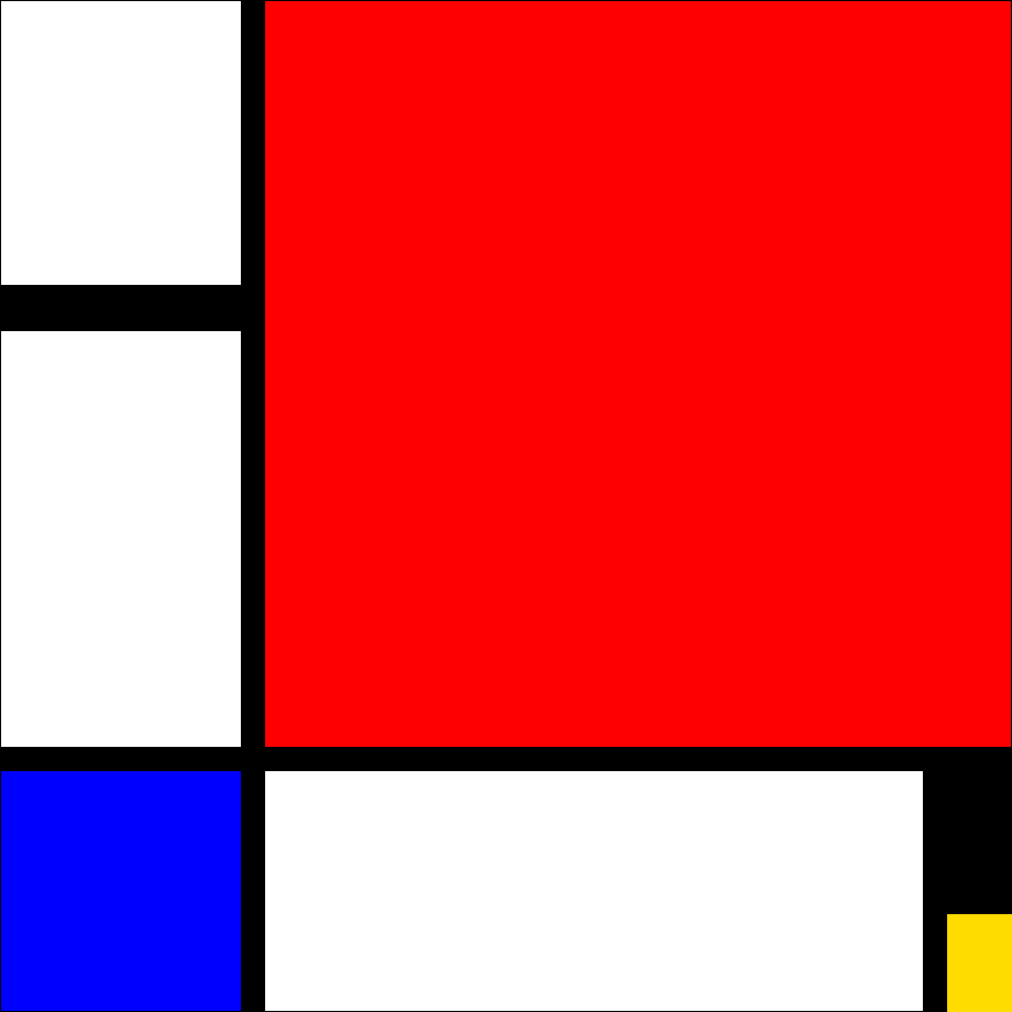 Composizione II in Rosso, Blu e Giallo